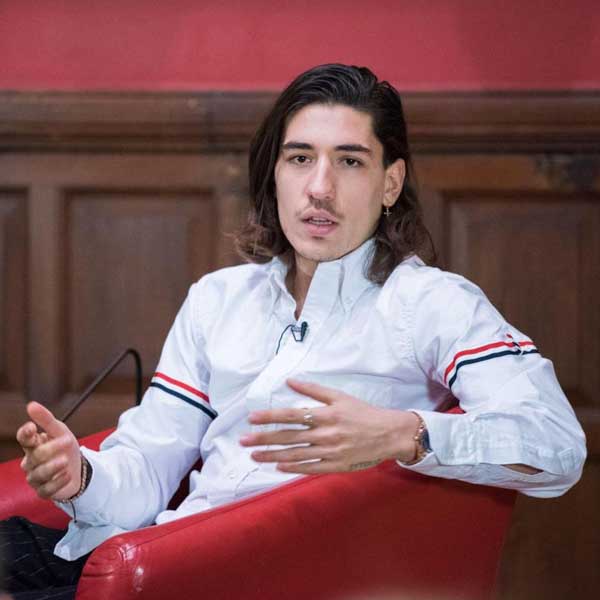 Hector Bellerin attends the MSGM show during Milan Menswear Fashion